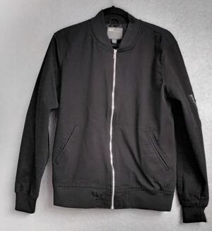 ASOS DESIGN Oversized Bomber Jacket In Black  Size M